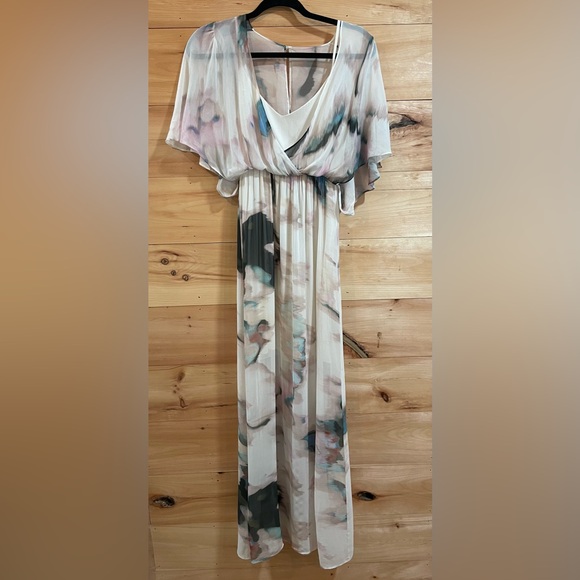 Alice + Olivia Baska Watercolor Silk Dress Size M - Picture 5 of 14